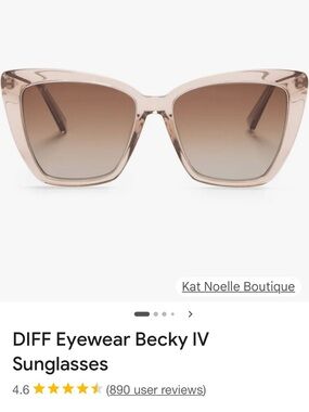 NEW⭐️ DIFF Eyewear Becky IV Sunglasses with case